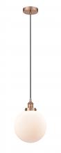 Innovations Lighting 616-1PH-AC-G201-10 - Beacon - 1 Light - 10 inch - Antique Copper - Cord hung - Mini Pendant