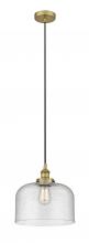 Innovations Lighting 616-1PH-BB-G74-L - Bell - 1 Light - 12 inch - Brushed Brass - Cord hung - Mini Pendant