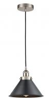 Innovations Lighting 616-1PH-SN-M10-BK - Briarcliff - 1 Light - 10 inch - Brushed Satin Nickel - Cord hung - Mini Pendant