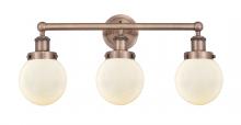 Innovations Lighting 616-3W-AC-G201-6 - Beacon - 3 Light - 24 inch - Antique Copper - Bath Vanity Light