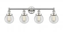 Innovations Lighting 616-4W-PN-G202-6 - Beacon - 4 Light - 33 inch - Polished Nickel - Bath Vanity Light