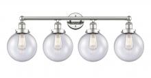 Innovations Lighting 616-4W-PN-G204-8 - Beacon - 4 Light - 35 inch - Polished Nickel - Bath Vanity Light