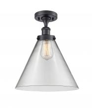 Innovations Lighting 916-1C-BK-G42-L - Cone - 1 Light - 12 inch - Matte Black - Semi-Flush Mount