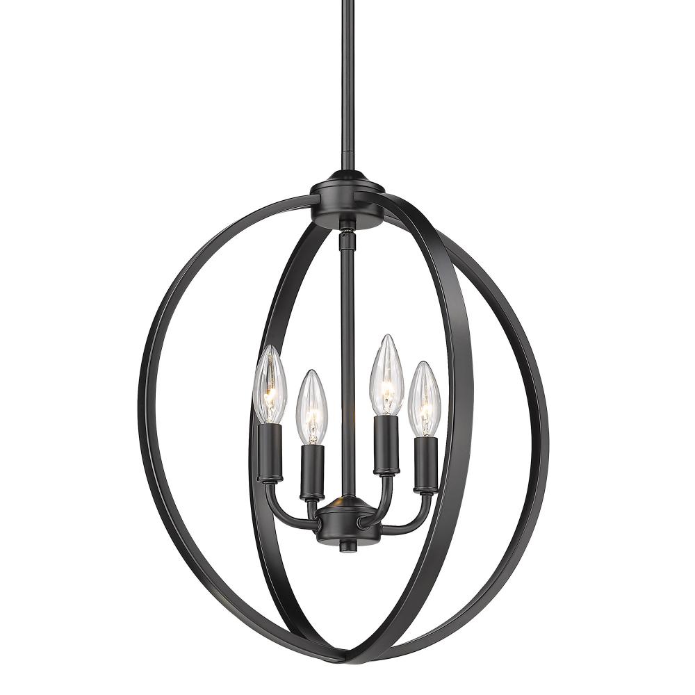 Colson BLK 4 Light Pendant in Matte Black