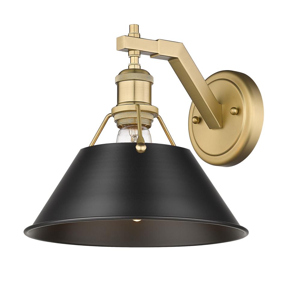 Orwell 1-Light Wall Sconce in Brushed Champagne Bronze with Matte Black