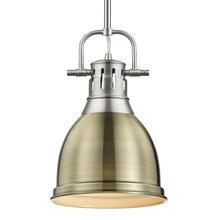 Golden 3604-S PW-AB - Duncan Small Pendant with Rod