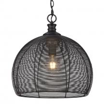 Golden 6802-M BLK - Calypso Medium Pendant in Matte Black