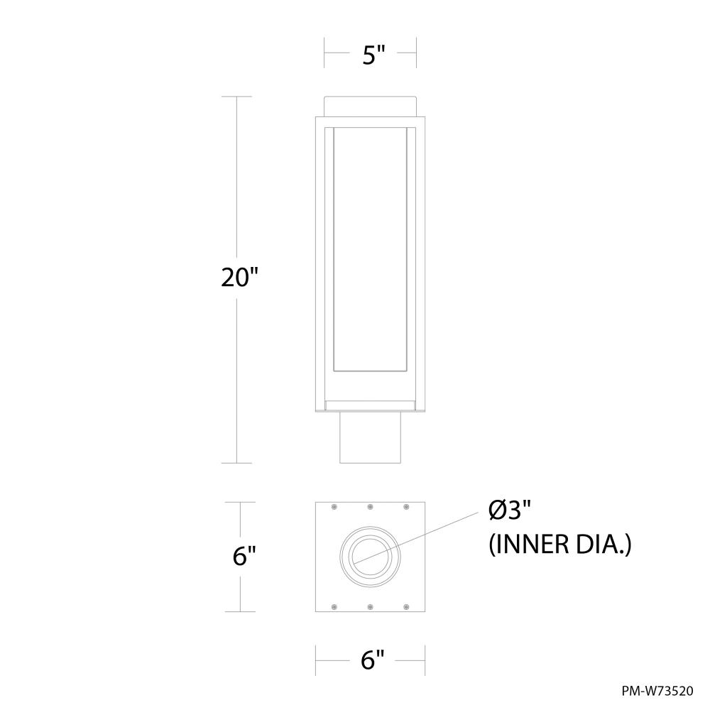 Framed Outdoor Post Light