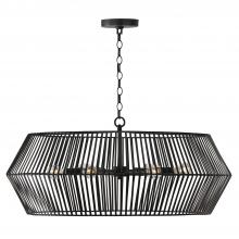 Capital 430361MB - 6-Light Angular Metal Chandelier in Matte Black