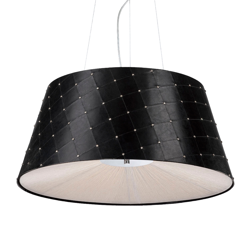 Sasso, 3Lt Pendant, Chrome/Black