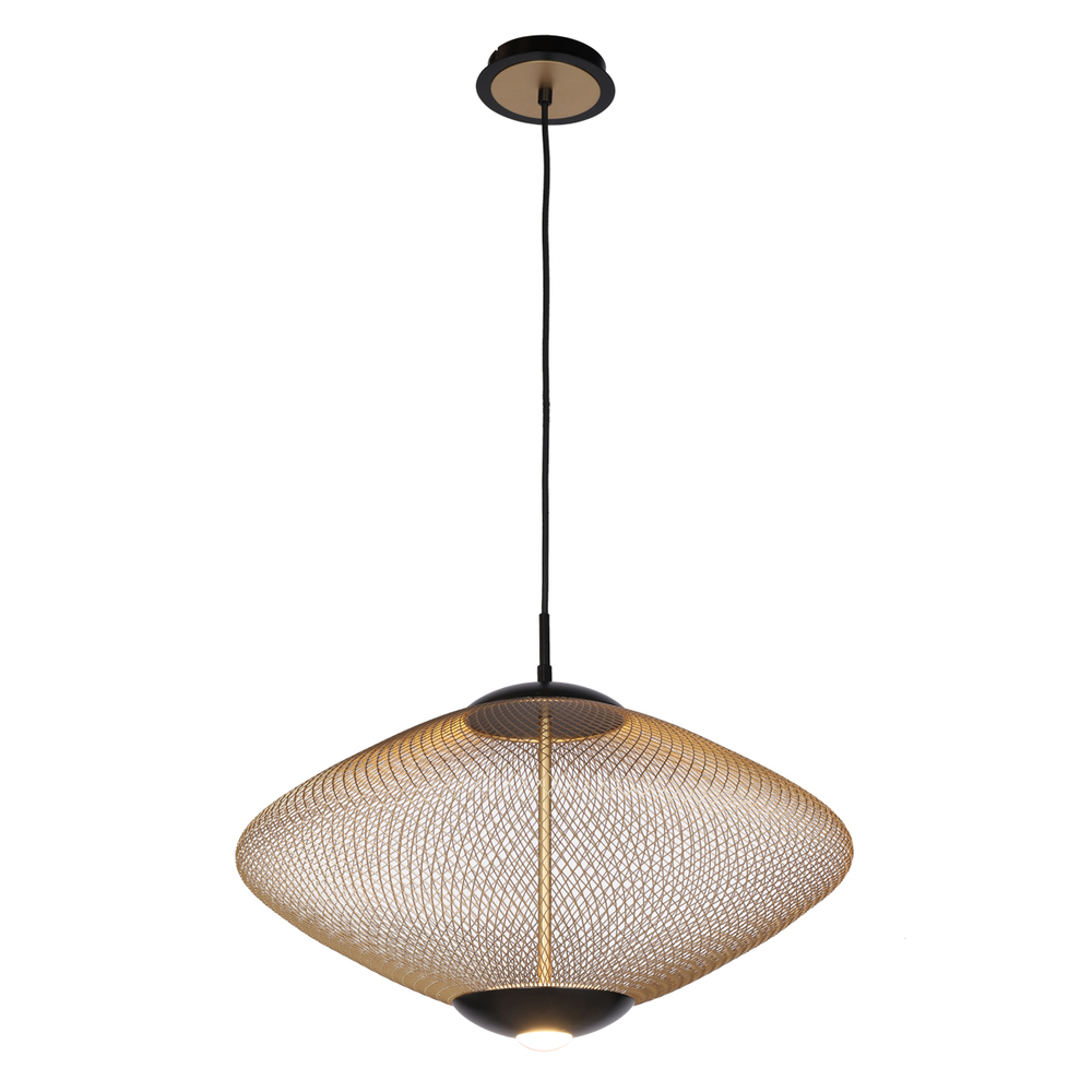 Park, Pendant, LED, Lrg, Gold/blk