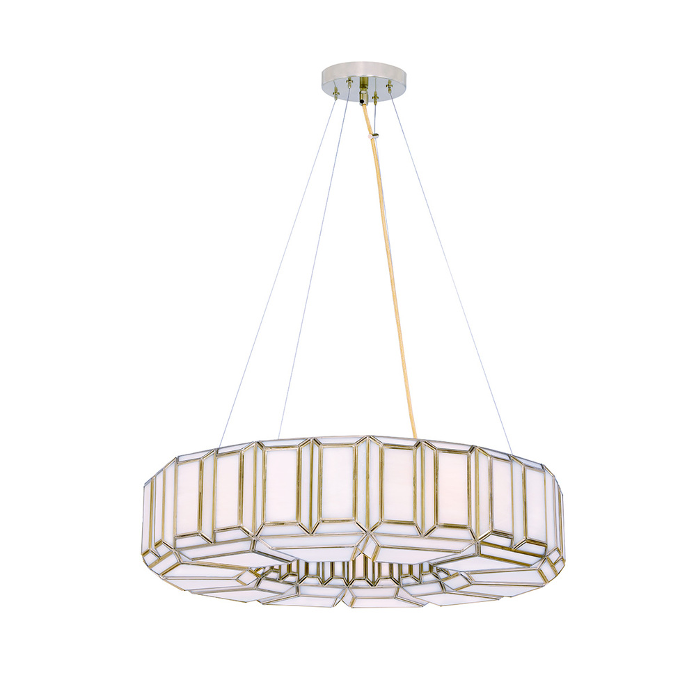 Belmont 8 Light Chandelier in Brass