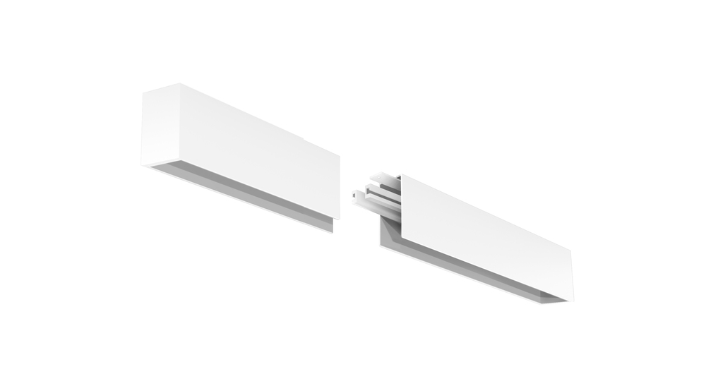 4' LED Linear Surface Mount Extension Kit, 2" Wide, 3000K, White