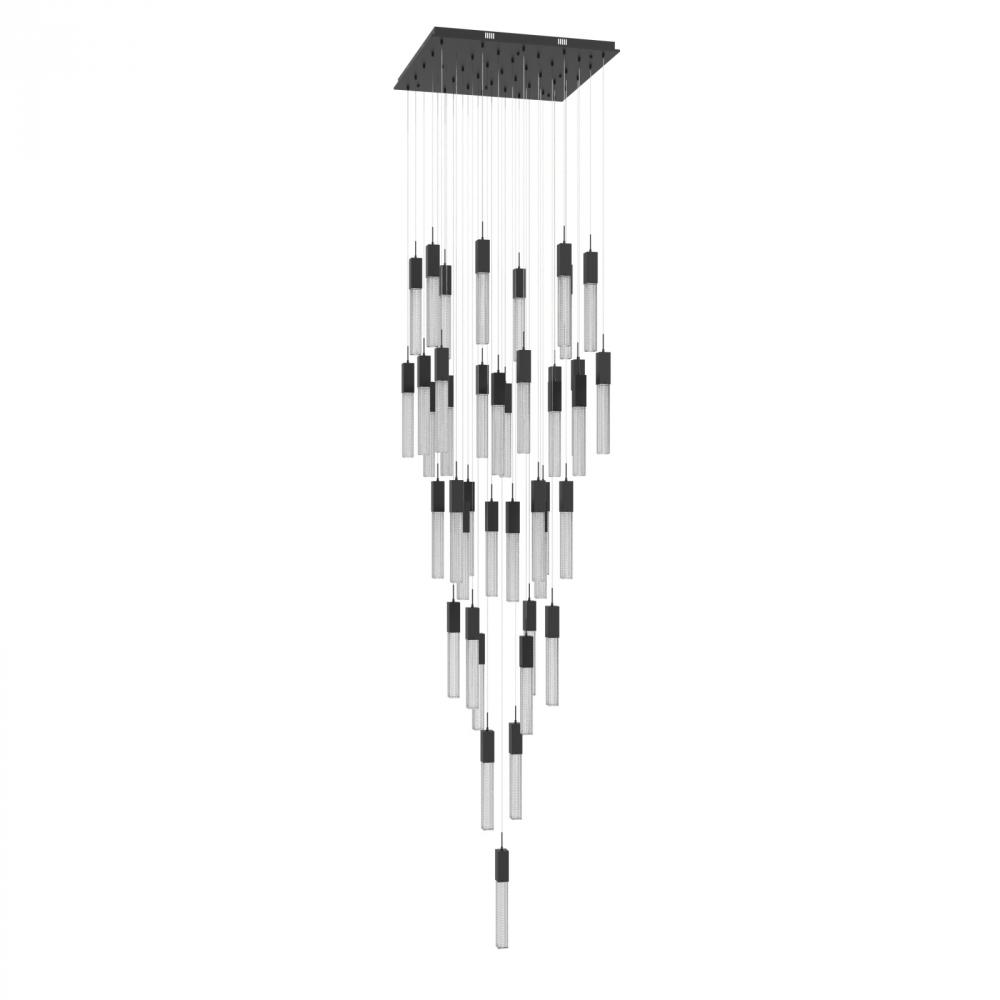 Boa Collection Black 41 Light Pendant Fixture