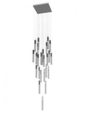 Avenue Lighting HF1904-25-GL-CH-SNW - The Original Glacier Snow Avenue Collection Chrome 25 Light Pendant Fixture