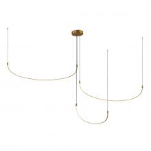 Kuzco Lighting Inc MP89390-BG-UNV - Talis 90-in Brushed Gold LED Multi Pendant