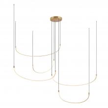 Kuzco Lighting Inc MP89590-BG - Talis 90-in Brushed Gold LED Multi Pendant