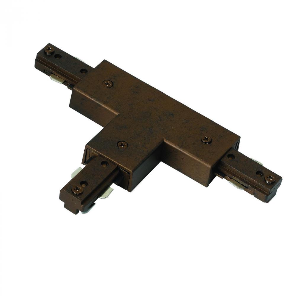 0.8" Height T Connector with Left Polarity in Rust