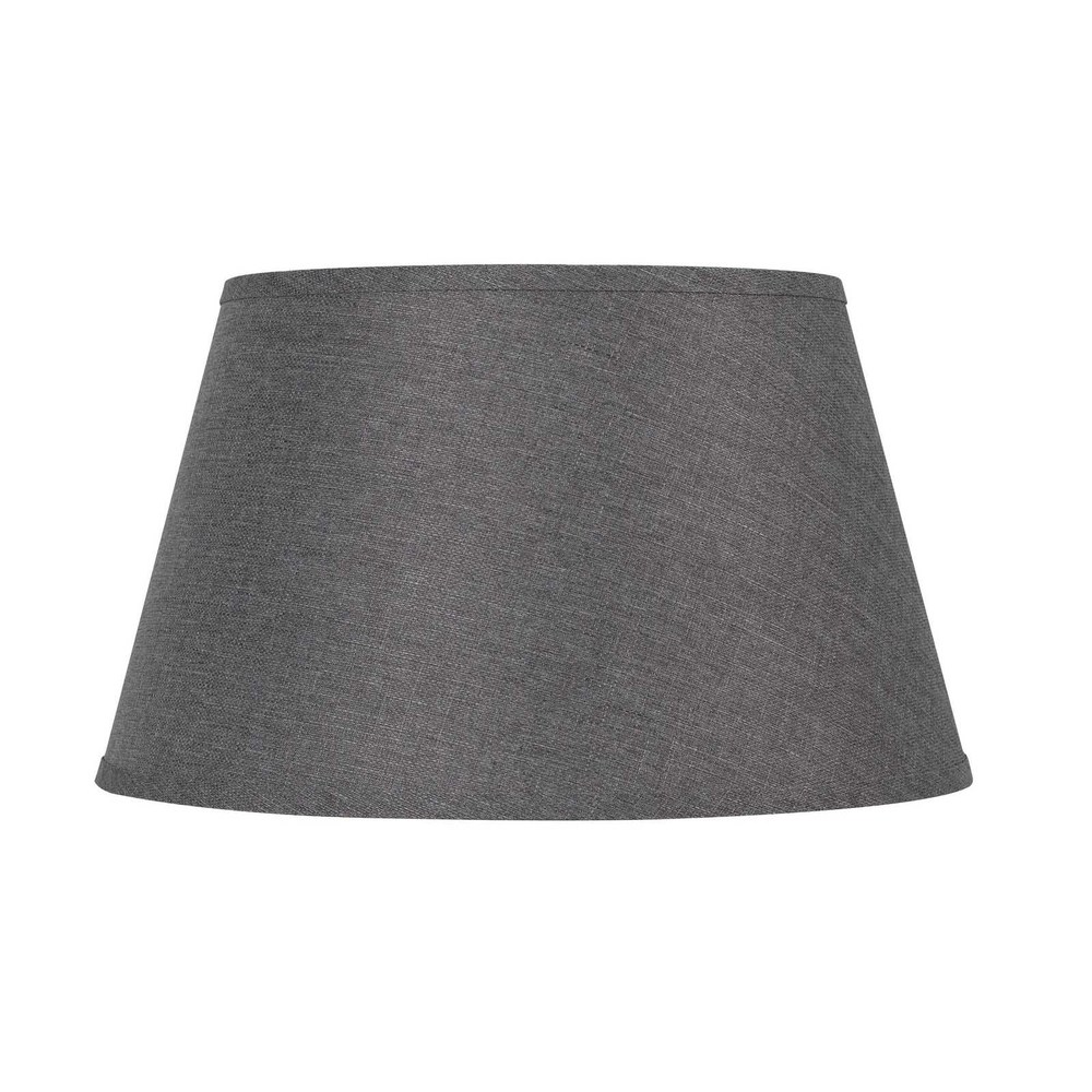 11" Height Fabric Shade in Grey Finish