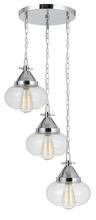 CAL Lighting FX-3624-3P - 60W X 3 Maywood Glass Pendant (Edison Bulbs Not included)