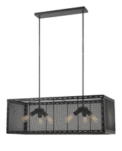 CAL Lighting FX-3625-6 - 14" Inch Tall Metal Chandelier in Iron Finish