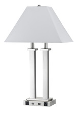 CAL Lighting LA-60003DK-4RBS - 26" Height Metal Desk Lamp in Brushed Steel Finish