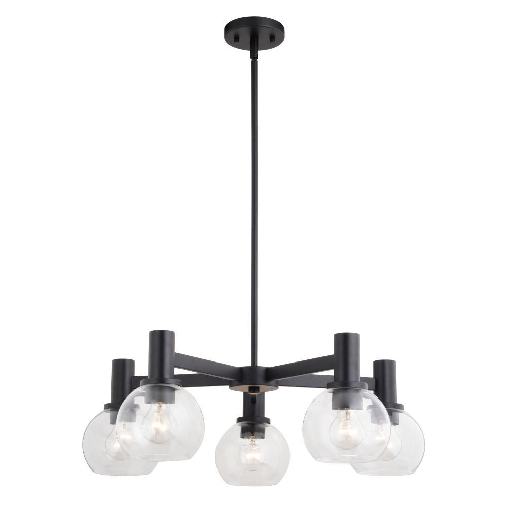 Marshall 27-in. 5 Light Chandelier Matte Black