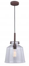 Vaxcel International P0260 - Milone 10-in Pendant Textured Rustic Bronze