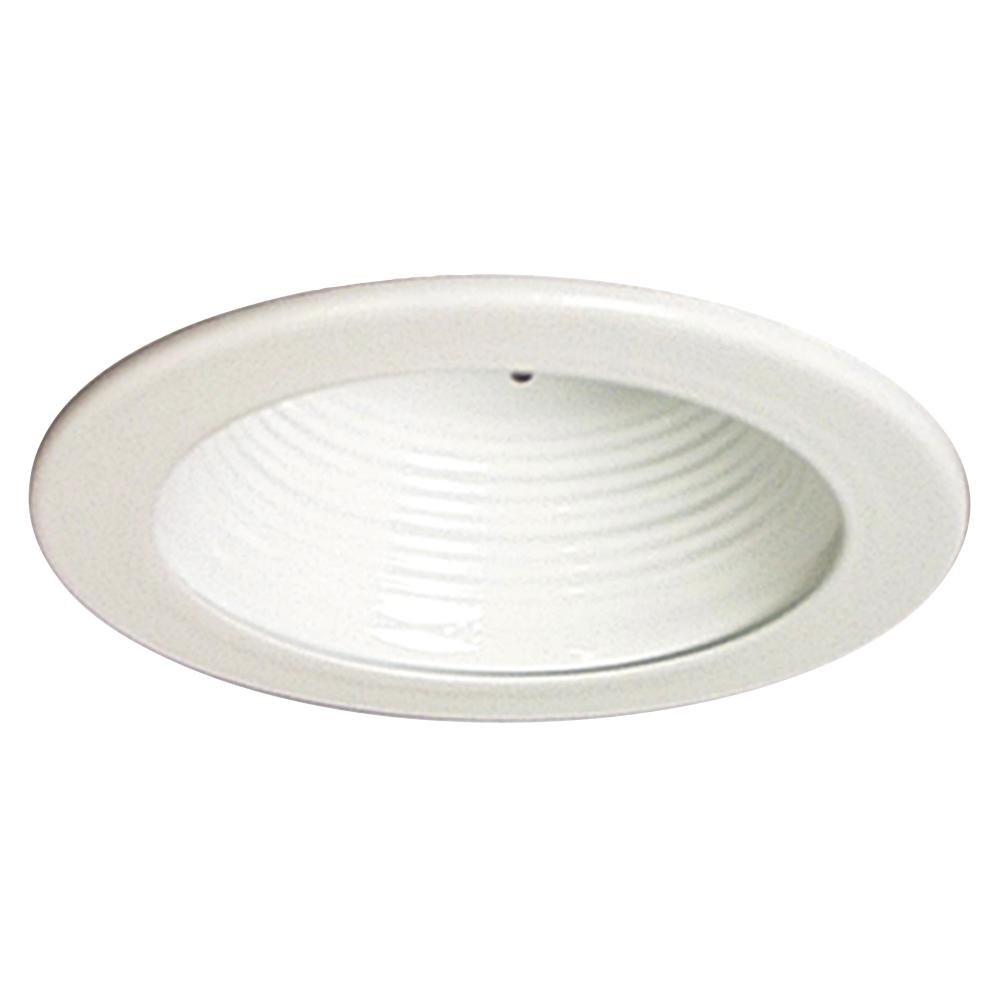 4" Line Voltage Step Baffle Trim - White