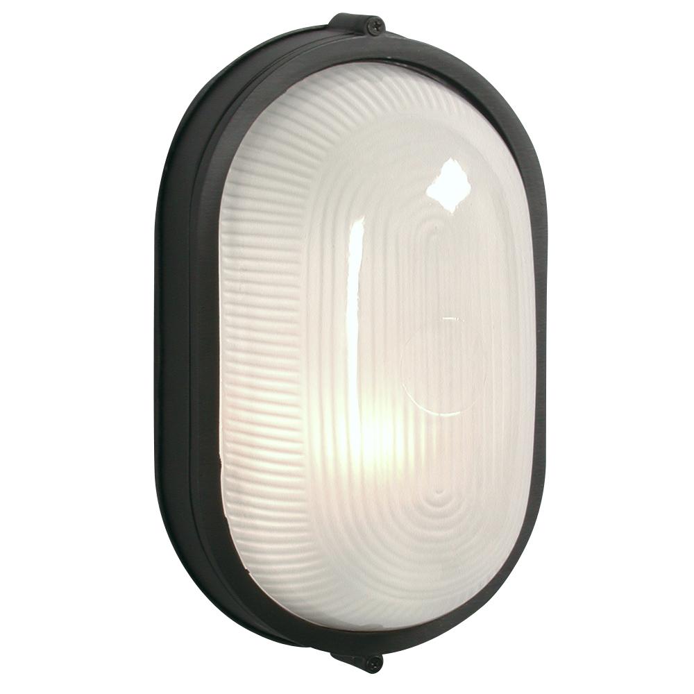 Cast Aluminum Marine Light - Black w/ Frosted Glass