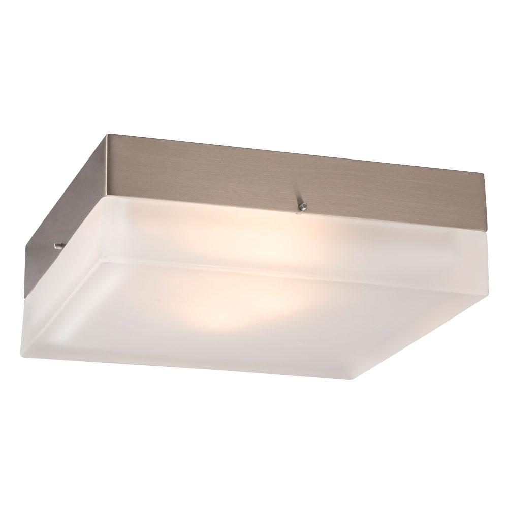 square glass flush ceiling light