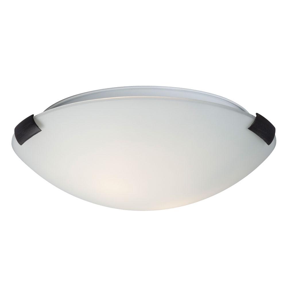 LED Flush Mount Ceiling Light - in Oil Rubbed Bronze finish with White Glass