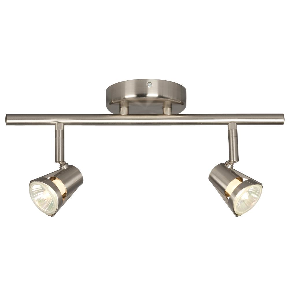 Two Light Halogen Track - Brushed Nickel