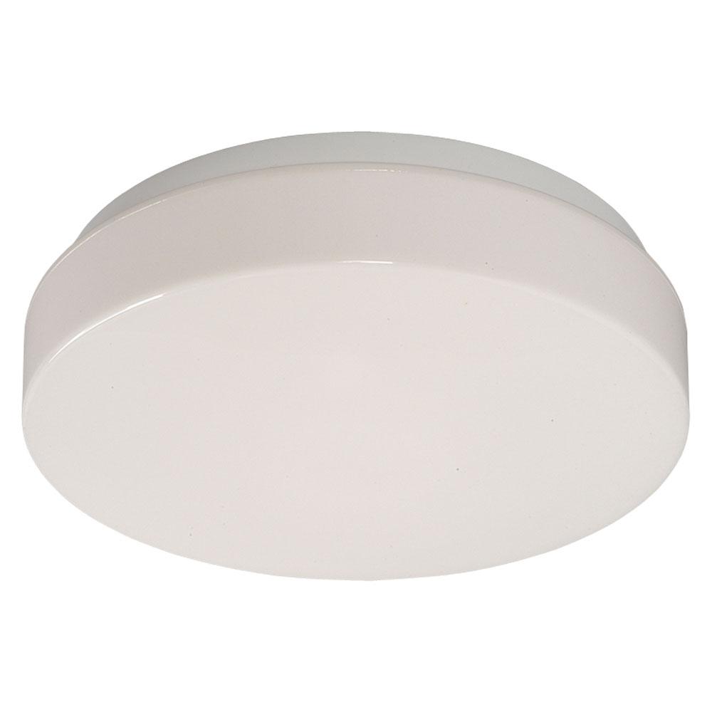 LED Flush Mount Ceiling Light or Wall Mount Fixture - in White finish with White Acrylic Lens