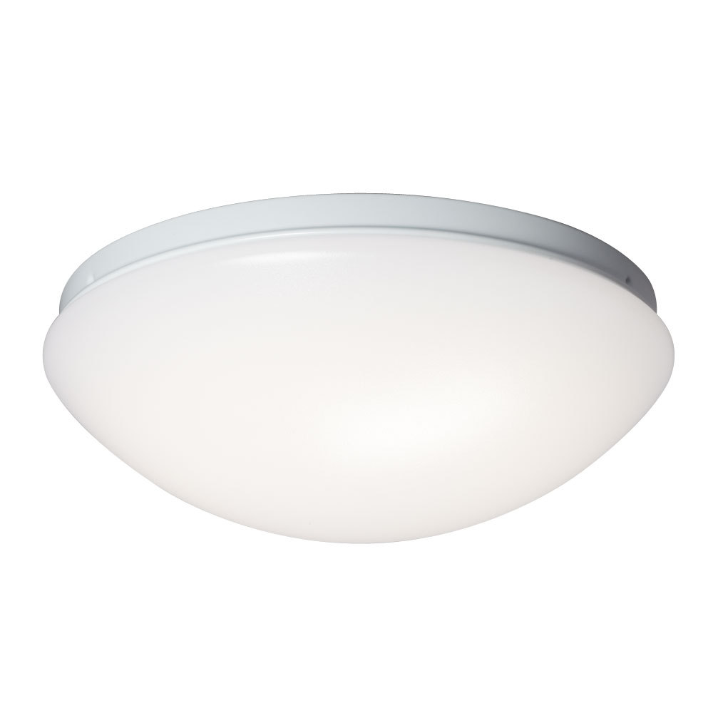 LED Flush Mount Ceiling Light or Wall Mount Fixture - in White finish with White Acrylic Lens (Dimma