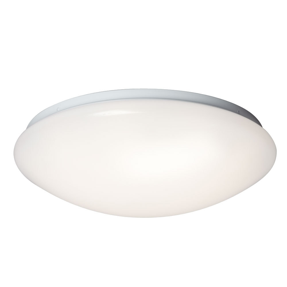 LED Flush Mount Ceiling Light or Wall Mount Fixture - in White finish with White Acrylic Lens (Dimma