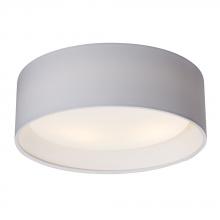 Galaxy Lighting 652100GY-2LED - 13" CEIL W/GREY FABRICSHADE (2X15W LED A19)