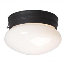 Galaxy Lighting 810208ORB - Utility Flush Mount - Oil Rubbed Bronze w/ White Glass