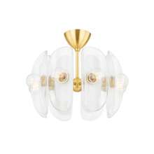 Hudson Valley 9122-AGB - 8 LIGHT SEMI FLUSH