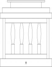 Arroyo Craftsman BOC-14FL-RC - 14" Bournemouth Column Mount