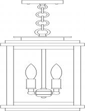 Arroyo Craftsman BOH-8DD-BK - 8" Bournemouth Pendant