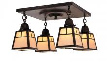 Arroyo Craftsman ACM-4TWO-BZ - a-line shade 4 light ceiling mount with t-bar overlay