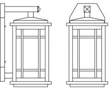 Arroyo Craftsman AVB-6WO-BZ - 6" avenue wall bracket