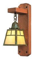 Arroyo Craftsman AWS-1TRM-BZ - a-line mahogany wood sconce with t-bar overlay