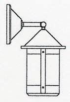 Arroyo Craftsman BB-8WCS-N - 8" berkeley wall mount - wet rated