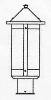 Arroyo Craftsman BP-7LOF-BK - 7" berkeley long body post mount