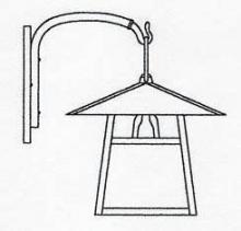 Arroyo Craftsman CB-15BGW-VP - 15" carmel wall mount with bungalow overlay