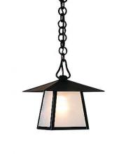 Arroyo Craftsman CH-8BGW-S - 8" carmel pendant with bungalow overlay