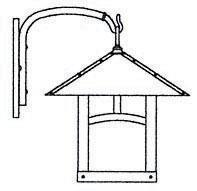 Arroyo Craftsman EB-16AAM-MB - 16" evergreen wall mount with classic arch overlay