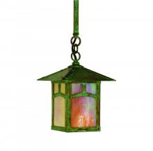 Arroyo Craftsman ESH-7ACR-BZ - 7" evergreen stem hung pendant with classic arch overlay